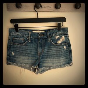A&F High Rise Jean Shorts; EXCELLENT